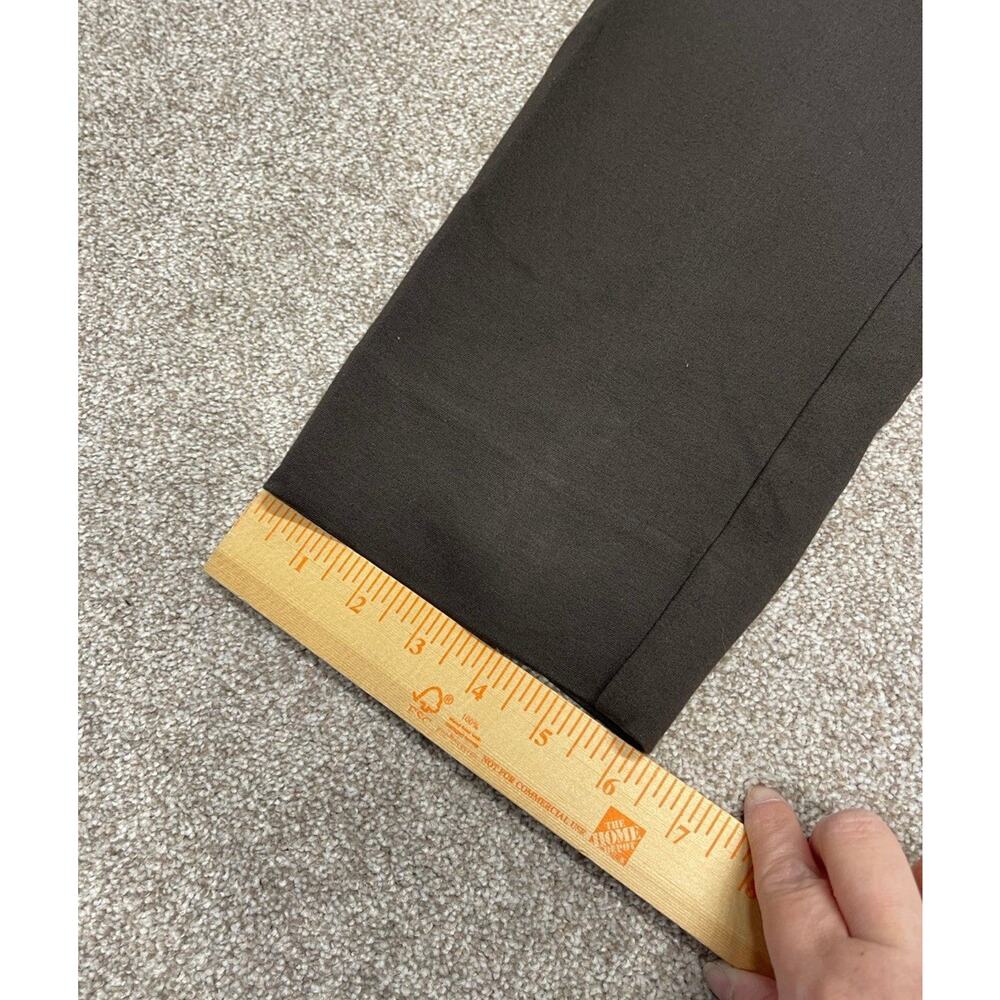 Elevated Basic Neutral J. Jill Slim Leg Trousers Size Medium Tall Espresso Ponte - Picture 5 of 14
